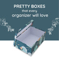 Soul & Lane Decorative Storage Cardboard Boxes with Lids | Enchanted Garden - Set of 3 | Bold Dark Moody Paperboard Nesting Boxes