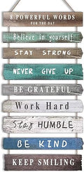 Inspirational Wall Art Decor for Office, Wooden Rustic Hanging Motivational Wall Art Decoration Sign, Inspiring Positive Quotes Wall Art for Home Living Room Bedroom Bathroom Classroom Gym 12"x24"
